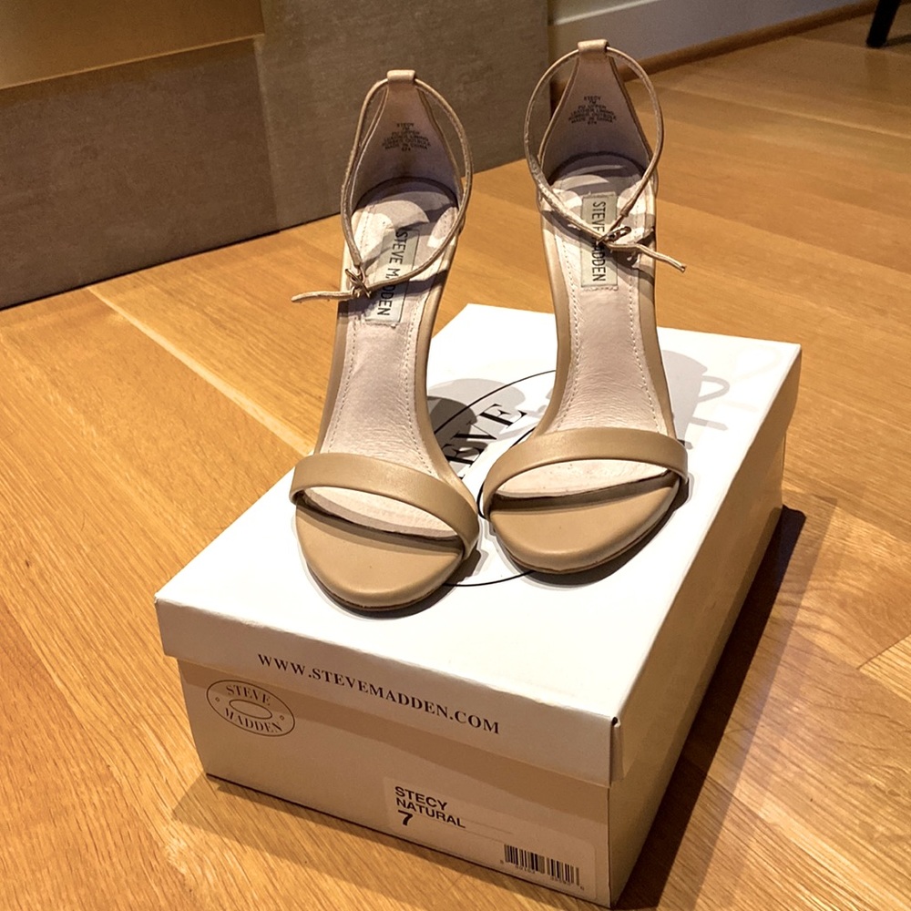 Steve Madden STECY heels, Natural leather